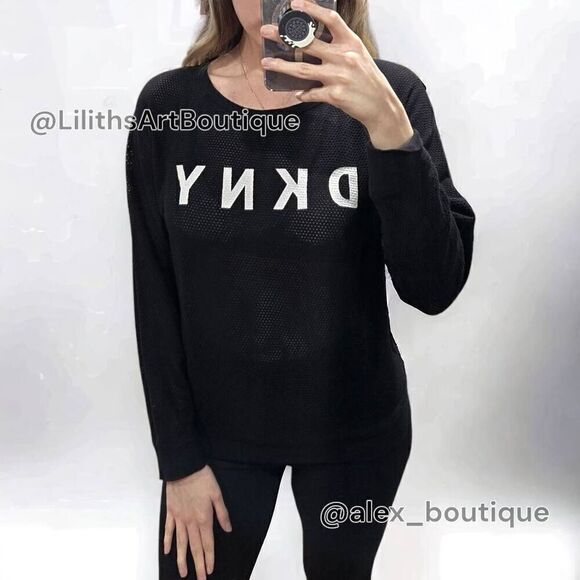 DKNY Sport Allover Mesh Sweatshirt(I001)-Size Xs for Women - Picture 1 of 9